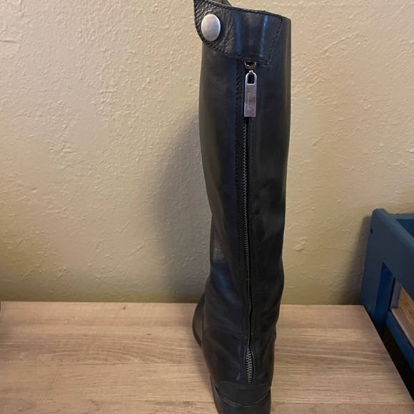 EUC Franco Sarto Black Leather Moto Boots / Size 6.5 / Excellent Condition - Picture 4 of 7